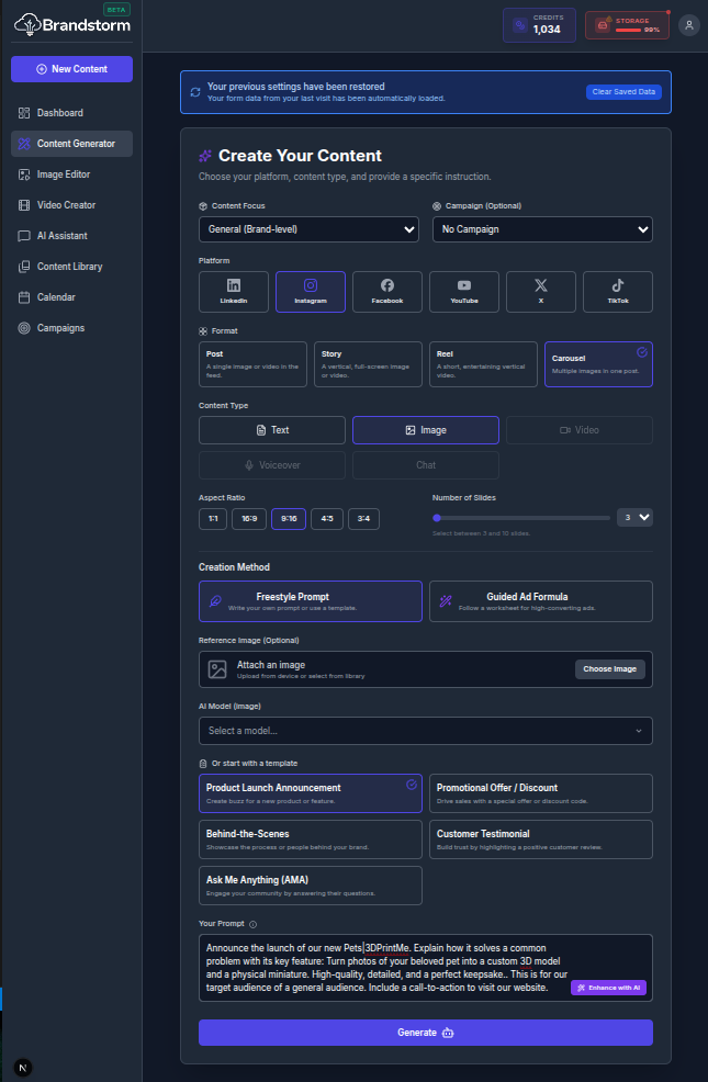 Generating Content - slide 1