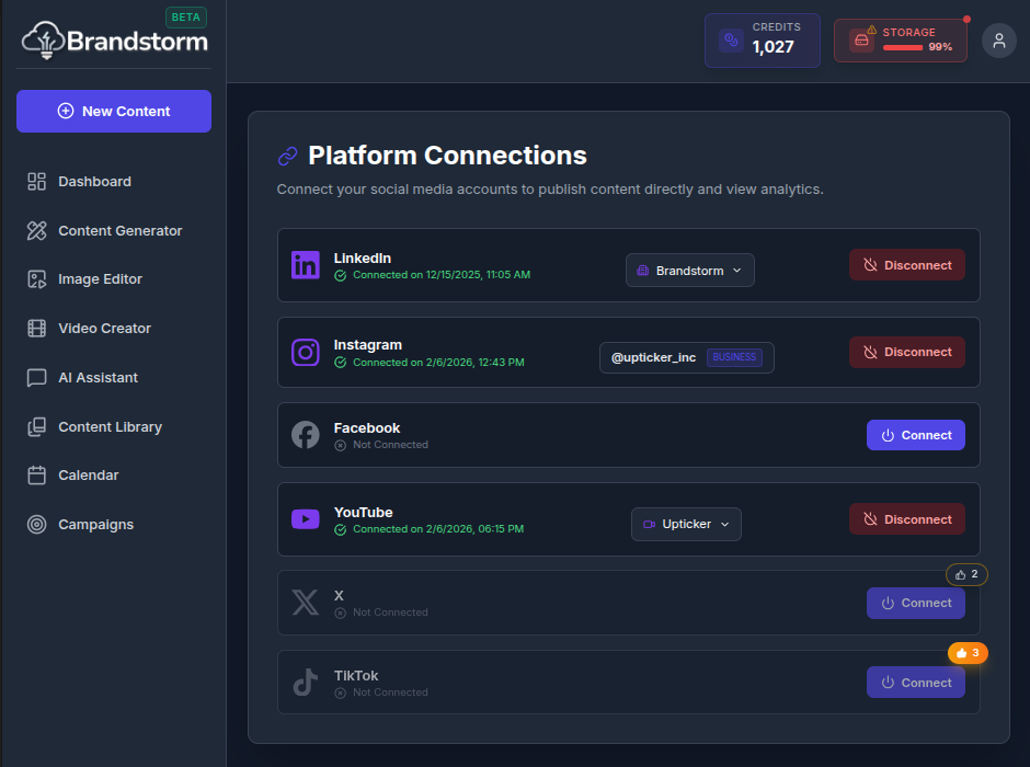 Connecting Social Media Accounts - slide 1